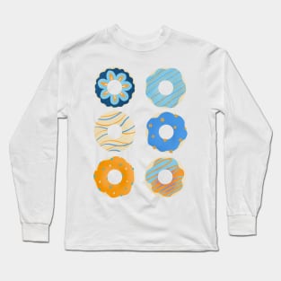 Orange and blue donuts Long Sleeve T-Shirt